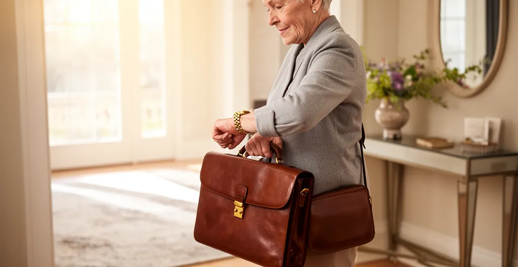 Personne vérifiant sa montre avant un rendez-vous important