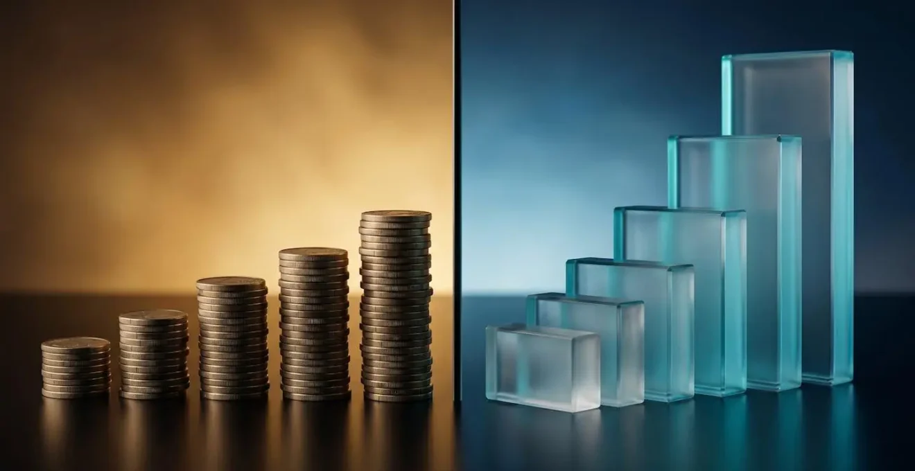 Graphique conceptuel montrant deux trajectoires d'investissement SCPI, l'une axée sur les revenus réguliers et l'autre sur la croissance du capital.