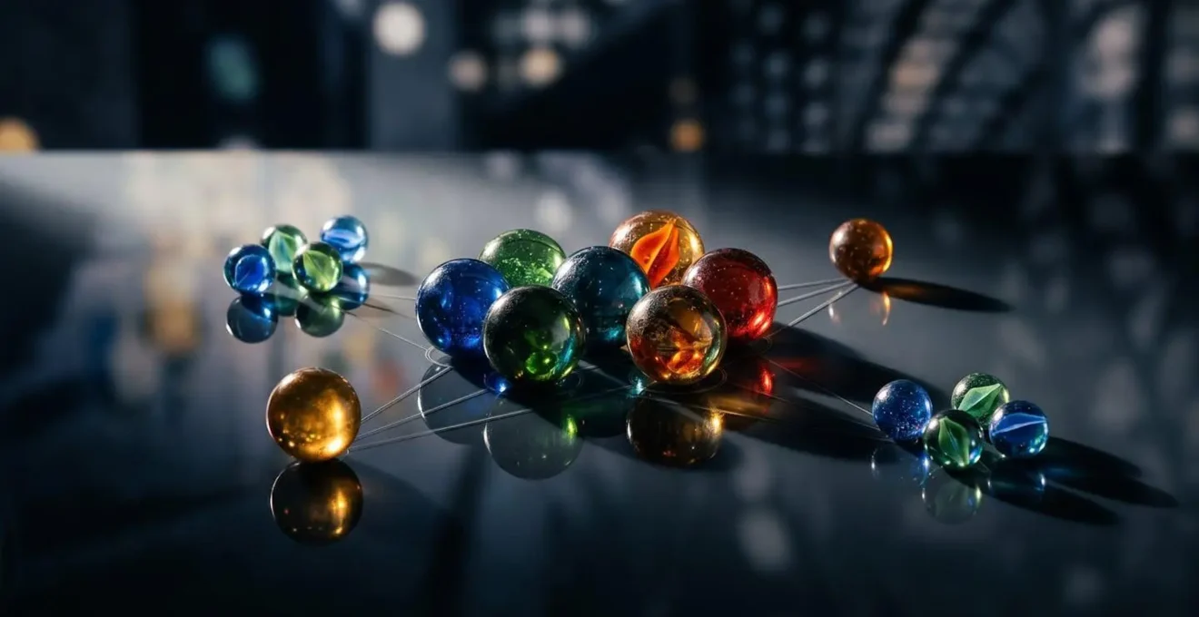 Représentation visuelle de la corrélation entre différentes actions d'un portefeuille diversifié