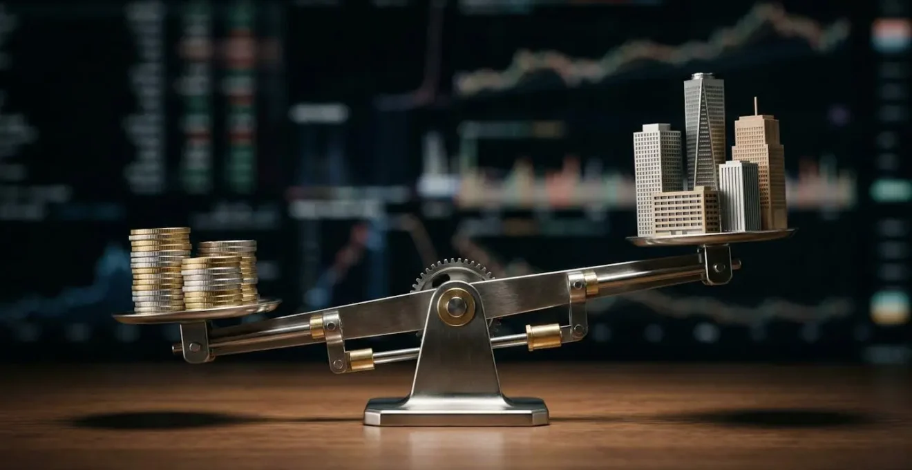 Représentation visuelle de l'effet de levier financier dans l'investissement SIIC