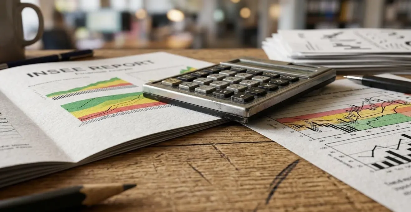 Tableau de bord économique avec indicateurs de récession