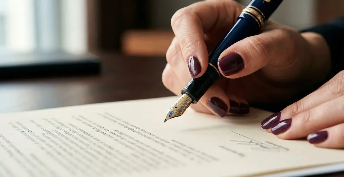 Signature d'un contrat de prêt avec focus sur le geste